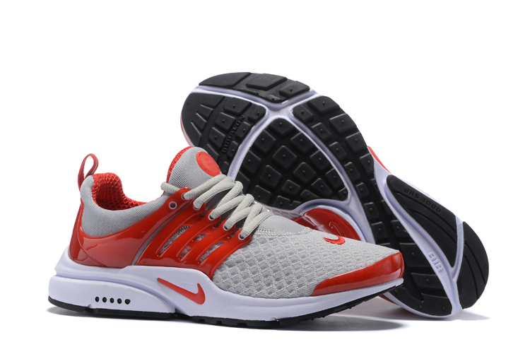 Nike Air Presto Essential Grey Red Shoes - Click Image to Close